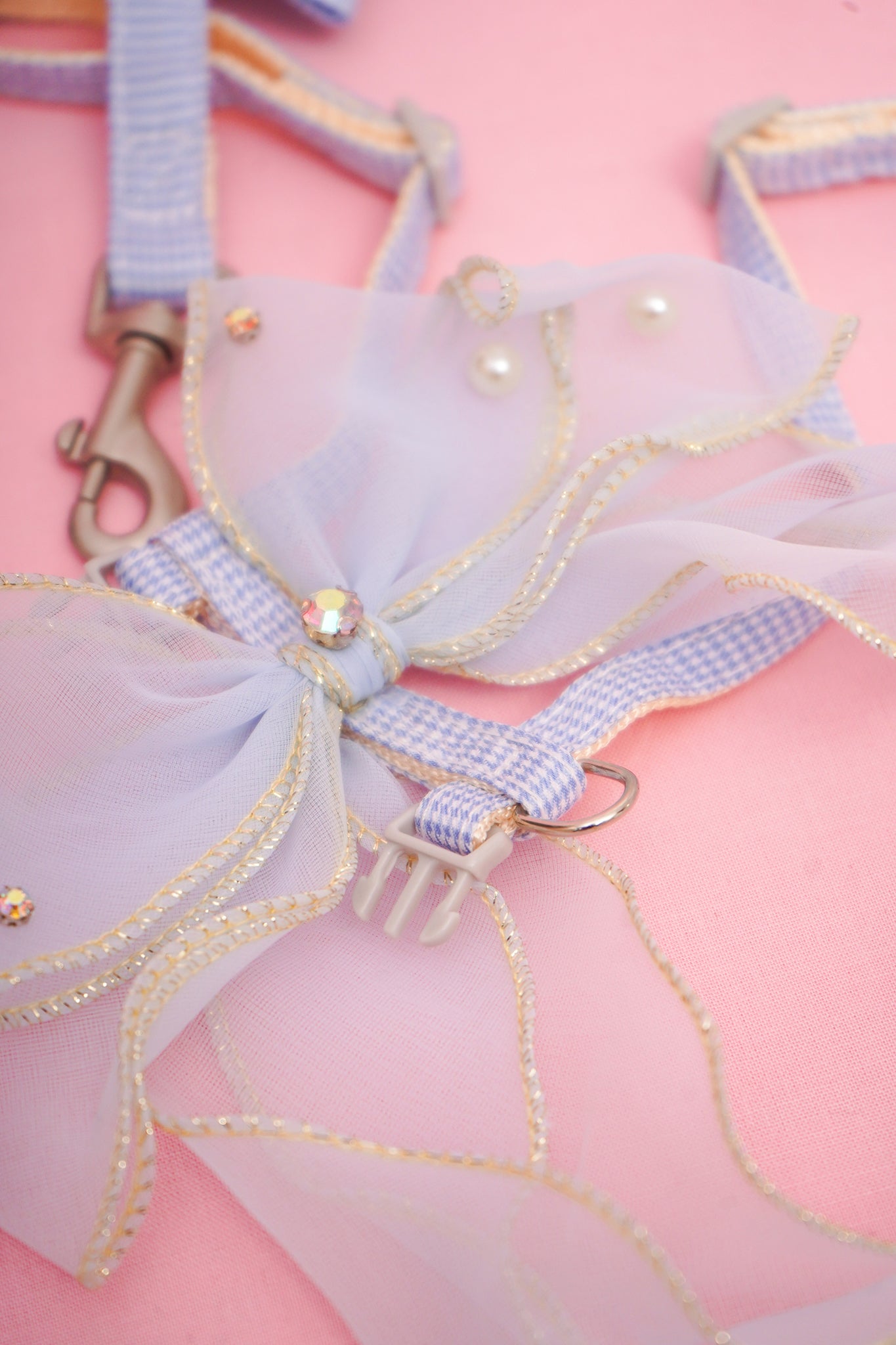 Pearl Bowtie Harness For Dog (leash included)