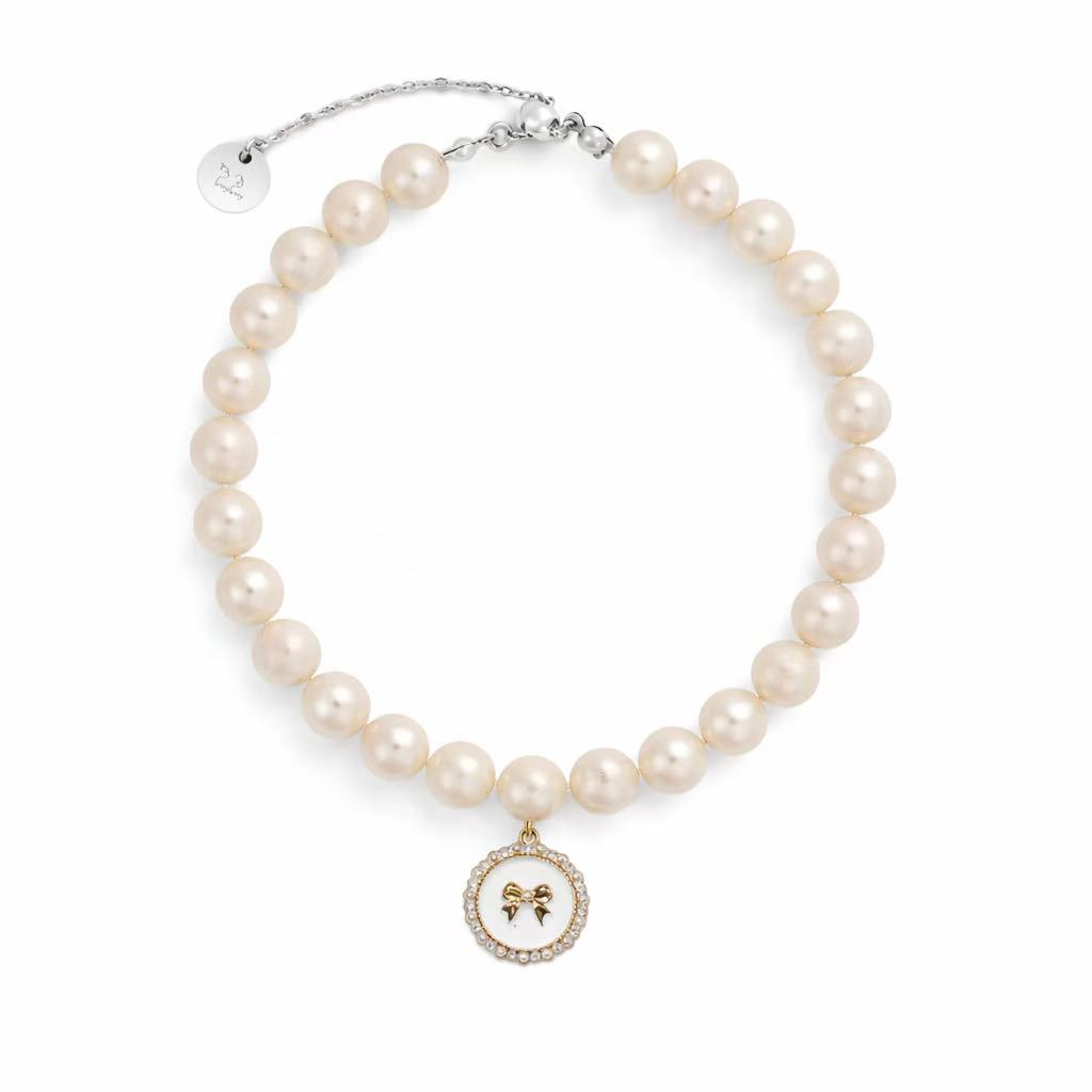 Purry Purry Breakaway Genuine Freshwater Pearl Adjustable Cat Necklace – Customizable