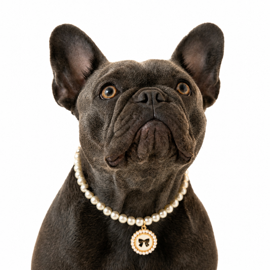 Purry Purry Faux Pearl Adjustable Dog Necklace – Customizable Charms