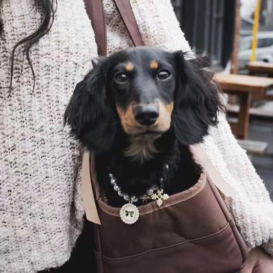 Purry Purry Faux Pearl Adjustable Dog Necklace – Customizable Charms