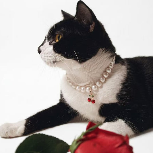 Purry Purry Breakaway Genuine Freshwater Pearl Adjustable Cat Necklace – Customizable