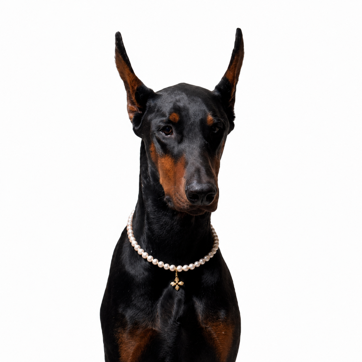 Purry Purry Genuine Freshwater Pearl Adjustable Dog Necklace – Customizable Charms