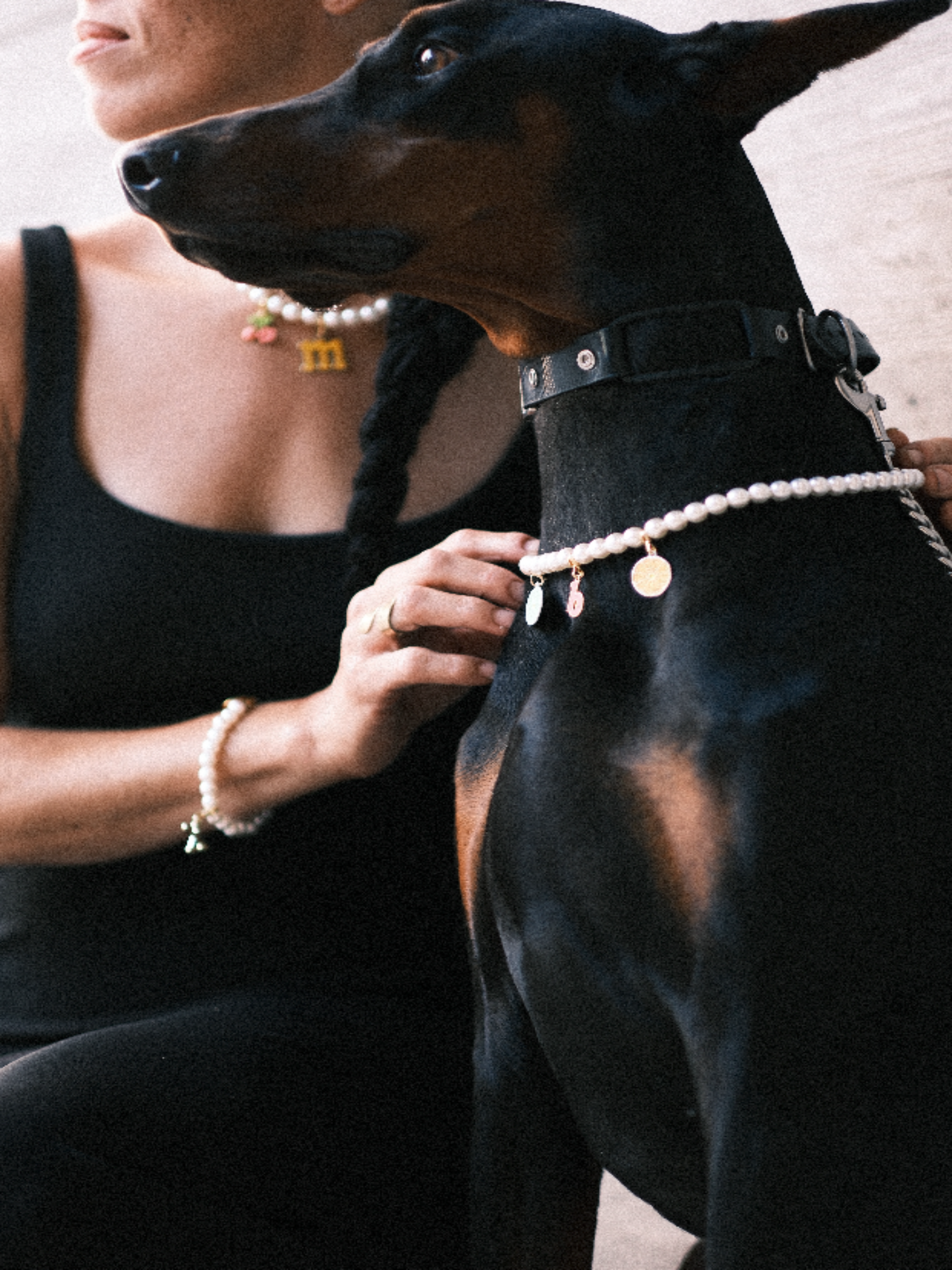 Customizable Faux Pearl Necklace for Dogs (Wholesale) - view 3 | PurryPurry