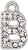 Diamond Letter Silver Charm Collection