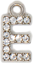 Diamond Letter Silver Charm Collection