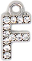 Diamond Letter Silver Charm Collection