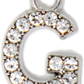 Diamond Letter Silver Charm Collection