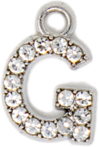 Diamond Letter Silver Charm Collection