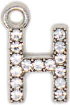 Diamond Letter Silver Charm Collection