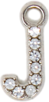 Diamond Letter Silver Charm Collection