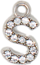 Diamond Letter Silver Charm Collection