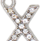 Diamond Letter Silver Charm Collection