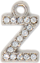 Diamond Letter Silver Charm Collection