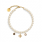 Purry Purry Faux Pearl Adjustable Dog Necklace – Customizable Charms