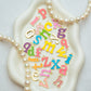 Rainbow Letter Charm Collection