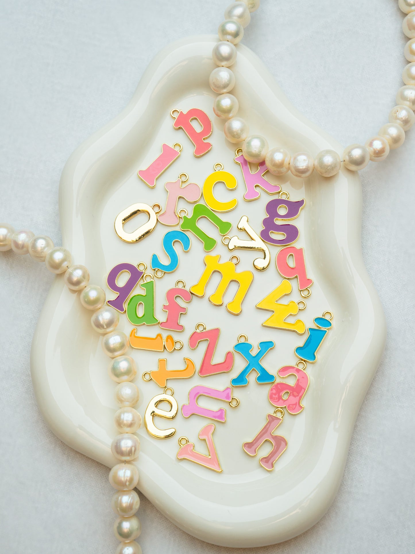 Rainbow Letter Charm Collection