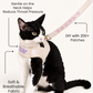 Tuxedo cat in a beige harness: gentle on the neck, soft breathable fabric, decorate with 200+ patches