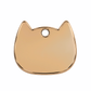 Cat Head Engraved ID Tag in Rose Gold