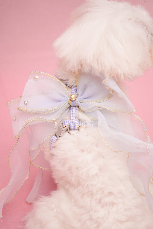 Pearl  Bowtie Harness For Dog (leash included)