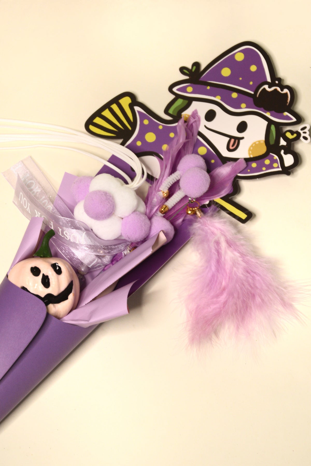 Halloween Cat Teaser Bouquet - Lavender Purple (3 cat toys included) - view 2 | PurryPurry