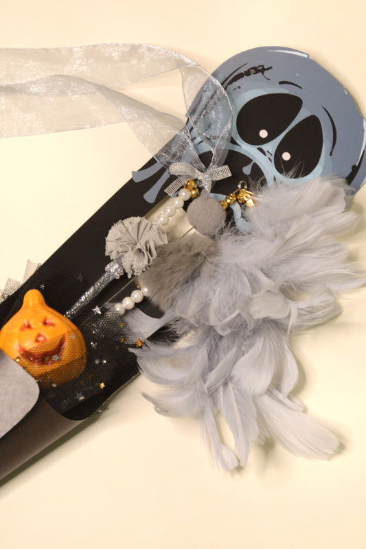 Halloween Cat Teaser Bouquet - Metalic Silver (3 cat toys included) - view 2 | PurryPurry